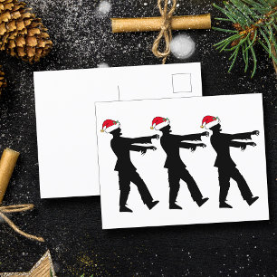 Funny Zombie Weihnachten Postkarte