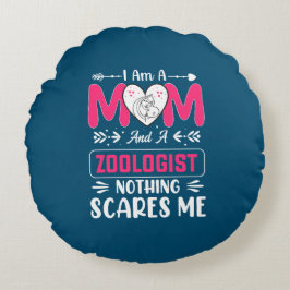 Funny Zoologist Mama, Zoologe Mama Rundes Kissen