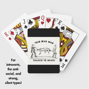 Funny "Zu Tode getreten" Vintag Introvertiert Man' Spielkarten