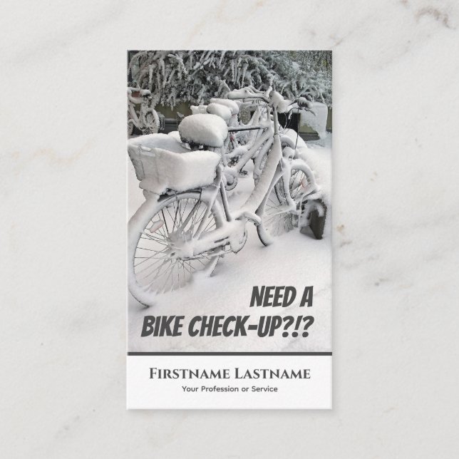 Funny zugefrorenes Bike für Bicycle Repair Shops Visitenkarte (Vorderseite)