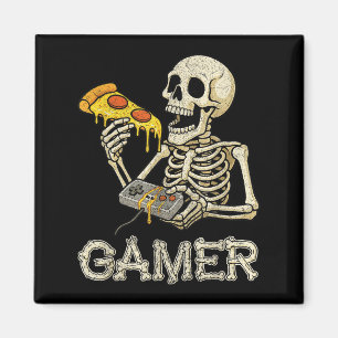Funny Zza Gamer Skeleton Gamer Teen Boys Video Gam Magnet