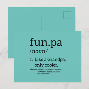 Funpa wie ein Opa nur Cooler Postkarte