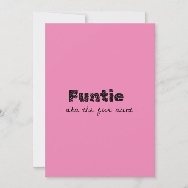 Funtie aka Fun Tante Einladung (Vorderseite)