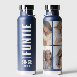 Funtie | Fun Cool Tante Custom Jahr 4 FotoCollage Trinkflasche