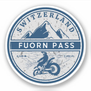 Fuorn-Pass-Ofenpass Schweiz – Alpen Motorradtour Aufkleber