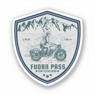 Fuorn-Pass-Ofenpass Schweiz – Alpen Motorradtour Aufkleber