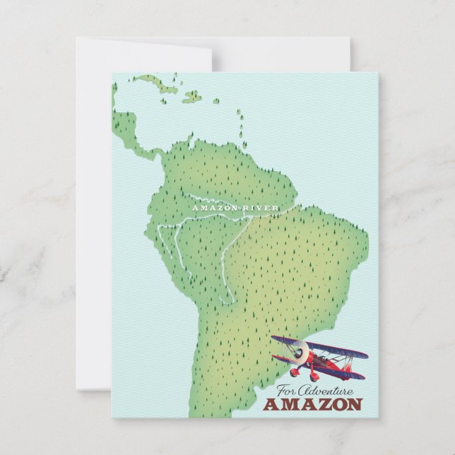 Für Abenteuer Amazon Regenwald Brasilien Karte (Vorderseite)