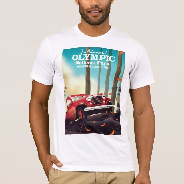 Für Abenteuer! Olympischer Nationalpark Washington T-Shirt (Vorderseite)