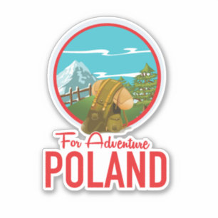 Für Adventure Poland Reiselogo Aufkleber