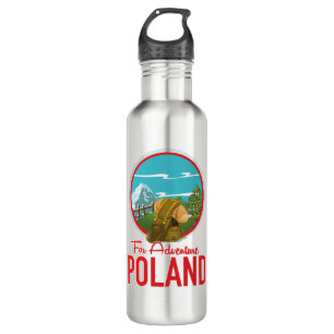 Für Adventure Poland Reiselogo Edelstahlflasche