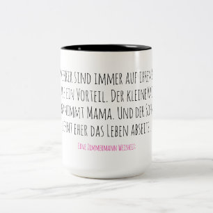 Für alle, die draußen malochen – und drinnen verzw zweifarbige tasse