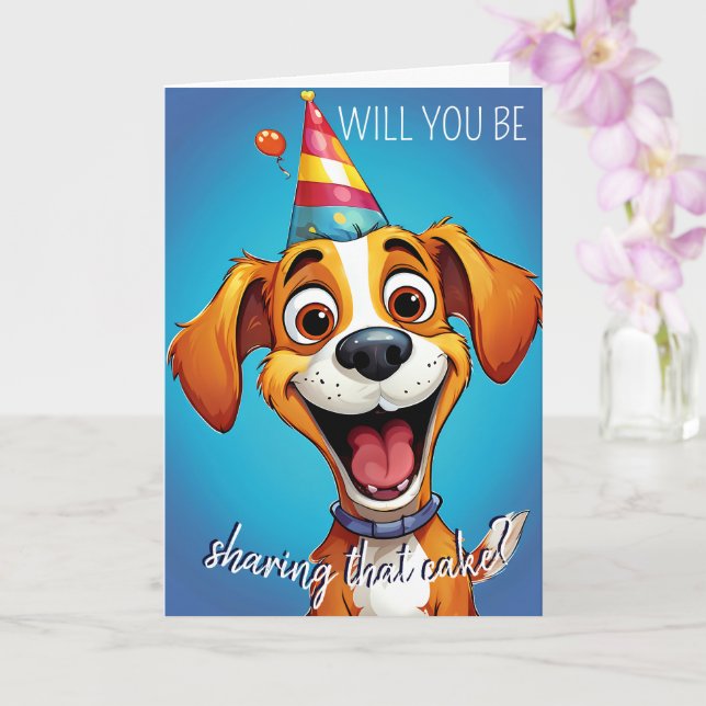 Für alle, die Hunde Lieben haben, ein goofy Geburt Karte (Orchidee)