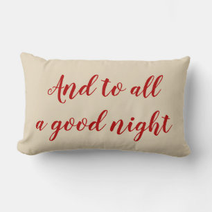Für alle eine gute Nacht Weihnachts-Kissen Lendenkissen