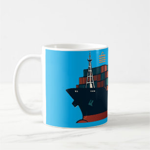 Für alle Schiffskapitäne auf Containerschiffen Kaffeetasse
