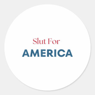 Für Amerika 4. Juli Patriotisch Runder Aufkleber