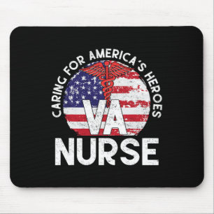 Für Amerikas Helden gekümmert Patriotic Va Nurse N Mousepad