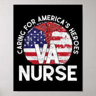 Für Amerikas Helden gekümmert Patriotic Va Nurse N Poster