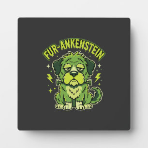 Fur-Ankenstein Lustiger Frankenstein-Hund Hallowee Fotoplatte