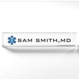 Für Ärzte und Krankenschwestern. Medical Caduceus. Namensplakette