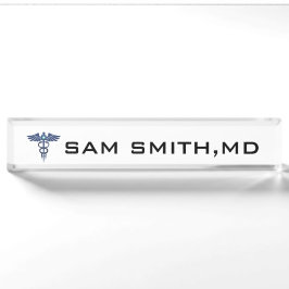 Für Ärzte und Krankenschwestern. Medical Caduceus. Namensplakette