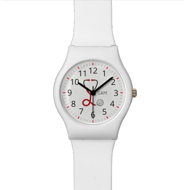Für Ärzte und Krankenschwestern. Medizinisches Ste Uhr (Nahaufnahme)