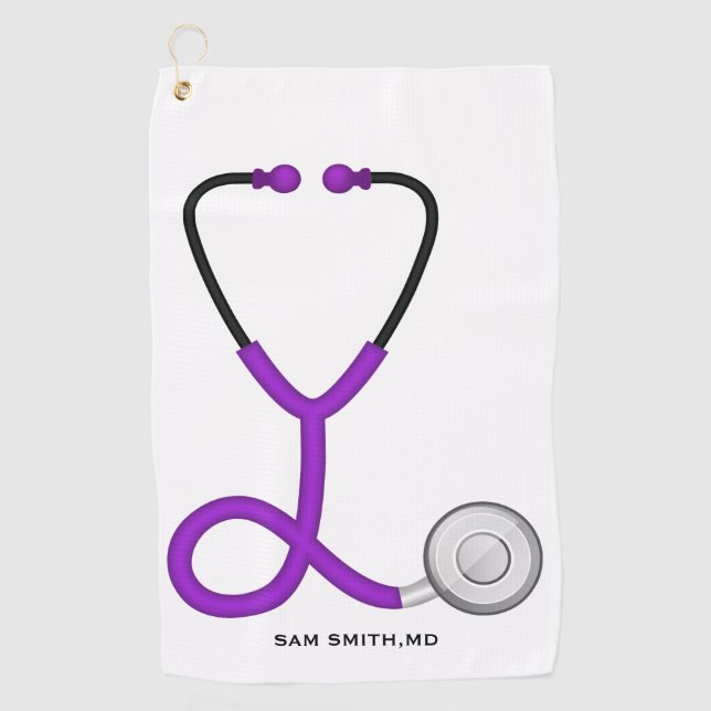 Für Ärzte und Krankenschwestern: Violett Medical S Golfhandtuch (Vorderseite)