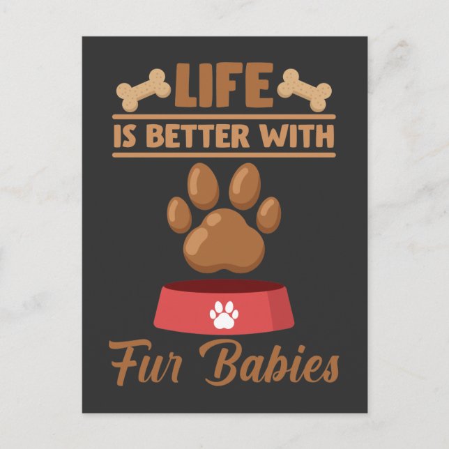 Fur Babies Lover Niedlicher Hundewelpen Postkarte (Vorderseite)