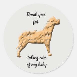 Fur Baby Danke Pet Sitter Dog Walker Runder Aufkleber