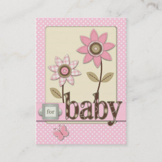 Für Baby-Mädchen-Erinnerungs-Karte Visitenkarte