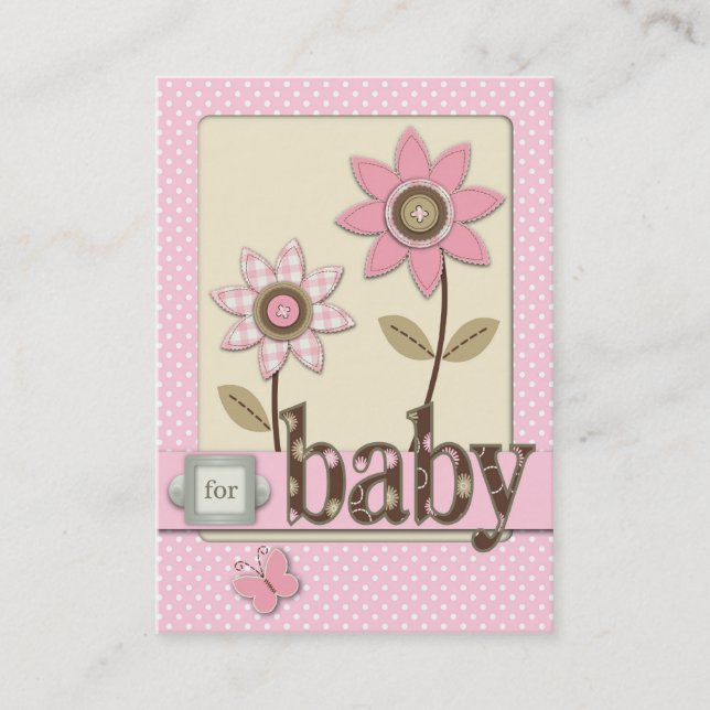 Für Baby-Mädchen-Erinnerungs-Karte Visitenkarte (Vorderseite)