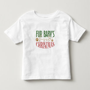 Fur Baby's first Christmas - T-shirt animal de Noë