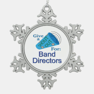 Für Banddirektoren ausrufen Schneeflocken Zinn-Ornament
