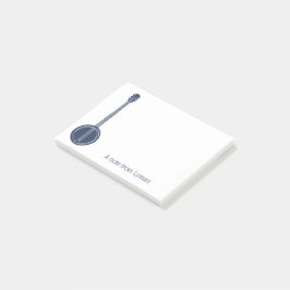 Für Banjo Spieler Navy Blue Personalisiert Post-it Klebezettel