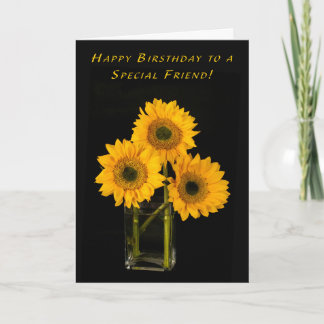 Für besondere Freunde der Sonnenblume Geburtstag Karte