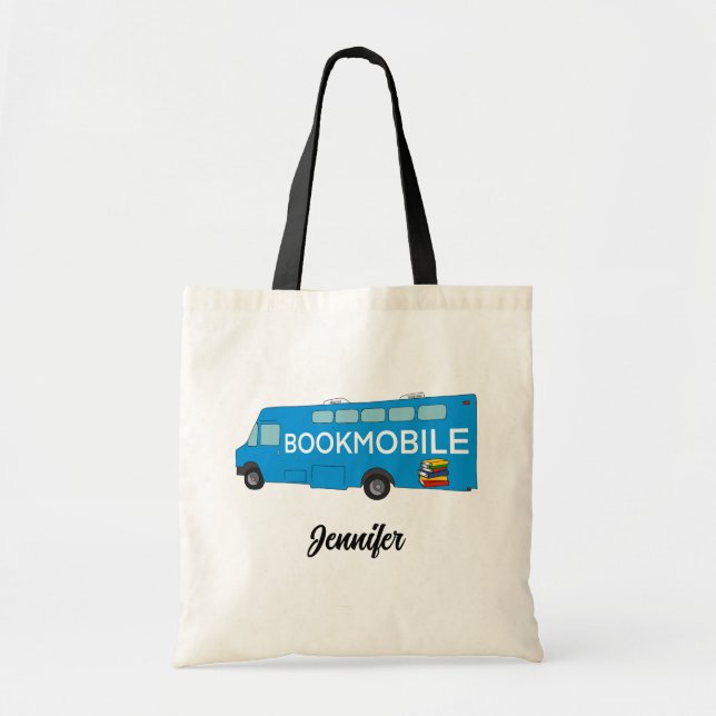 Für Bibliothekare, Buchliebhaber, buchmobil Grafik Tragetasche (Vorne)