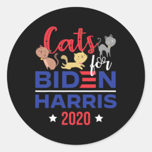 Für Biden Harris - Niedliche Cat Lover - Eigentüme Runder Aufkleber