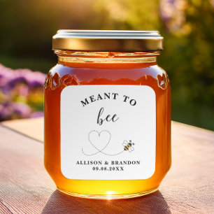 Für Bienen bestimmte Etikette für Honiggläser als  Quadratischer Aufkleber