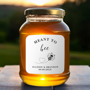 Für Bienen bestimmte Etikette für Honiggläser als  Quadratischer Aufkleber