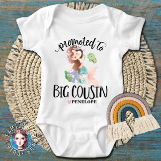 Für Big Cousin Niedlich Mermaid befördert Baby Strampler