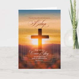 für Bischof Blessings Christliche Cross-Retirtion Karte