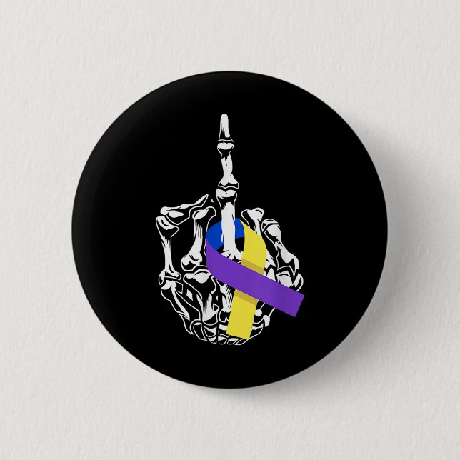 Für Blasenkrebs Mittel-Finger-Blase Button (Vorderseite)