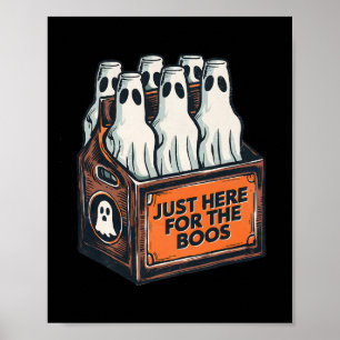 Für Boos Halloween 6 Pack Booze Ghost Beer Bot Poster