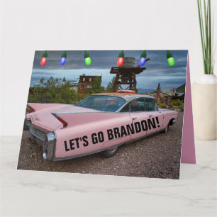 FÜR BRANDON! ROSA GOLF-TASCHE GROSSE WEIHNACHTSKAR KARTE