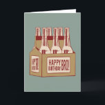 Für Brother Beer Six Pack Geburtskarte Karte<br><div class="desc">Moderne männliche Biere sechs Pack Bruder Geburtstagskarte. Exklusives Design für die Marke Green Elephant Cards.</div>