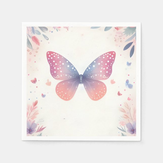 Für Bug Boho Soft Glow Live Butterfly Babydusche Serviette (Vorderseite)