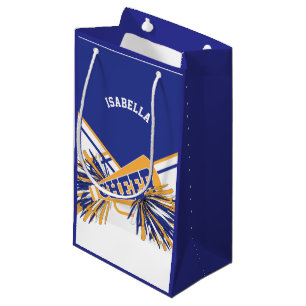 Für Cheerleadern - Weiß, Blau und Gold Kleine Geschenktüte