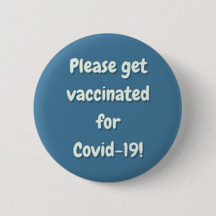Für Covid 19 geimpft Button