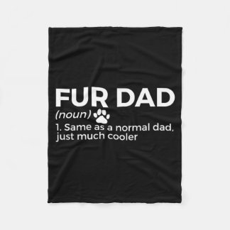 Für Dad Definition Lustiger Hund Katze Liebhaber H Fleecedecke