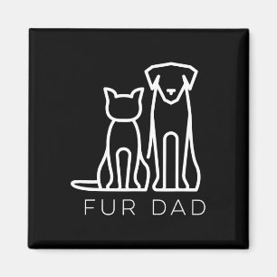 Für Dad Haustierliebhaber Katze Hund Dad Ehemann L Magnet