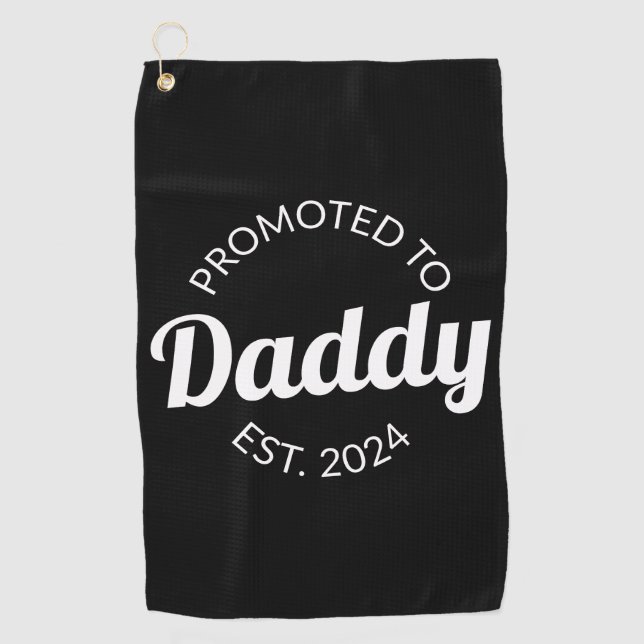 Für Daddy Est befördert. 2024 I Golfhandtuch (Vorderseite)